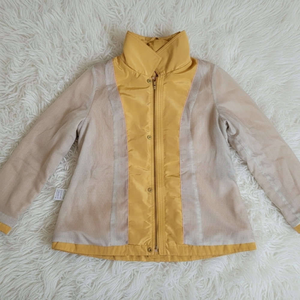 Women's Sz Petite Medium Charter Club Anorak Raincoat Yellow LIKE NEW - Picture 3 of 13
